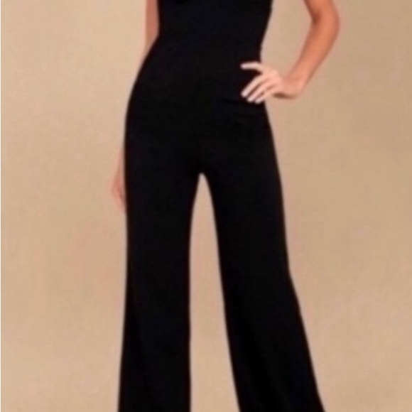 Drew Faux Wrap Fitted Wide Leg Sleeveless Jumpsuit (Small & Medium) - Picture 2 of 4